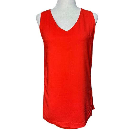 ROBERT RODREIGUEZ Womens 2 Orange V-Neck Keyhole Sleeveless Illusion Mini Dress - Picture 1 of 8